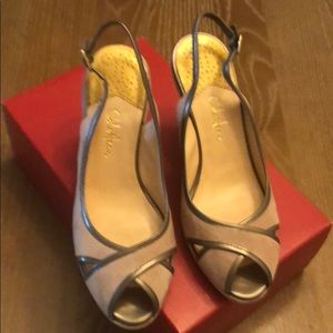 Cole Haan suede wedges size 7.5